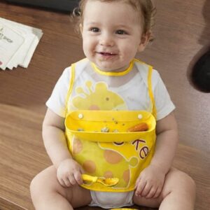 Waterproof Baby Feeding Bibs For Baby Kid (Yellow)
