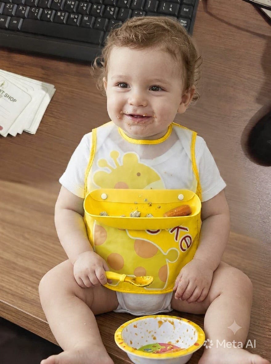 Waterproof Baby Feeding Bibs For Baby Kid (Yellow)