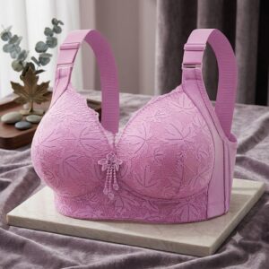 Non-Magnetic Push Up Bra (Purple)