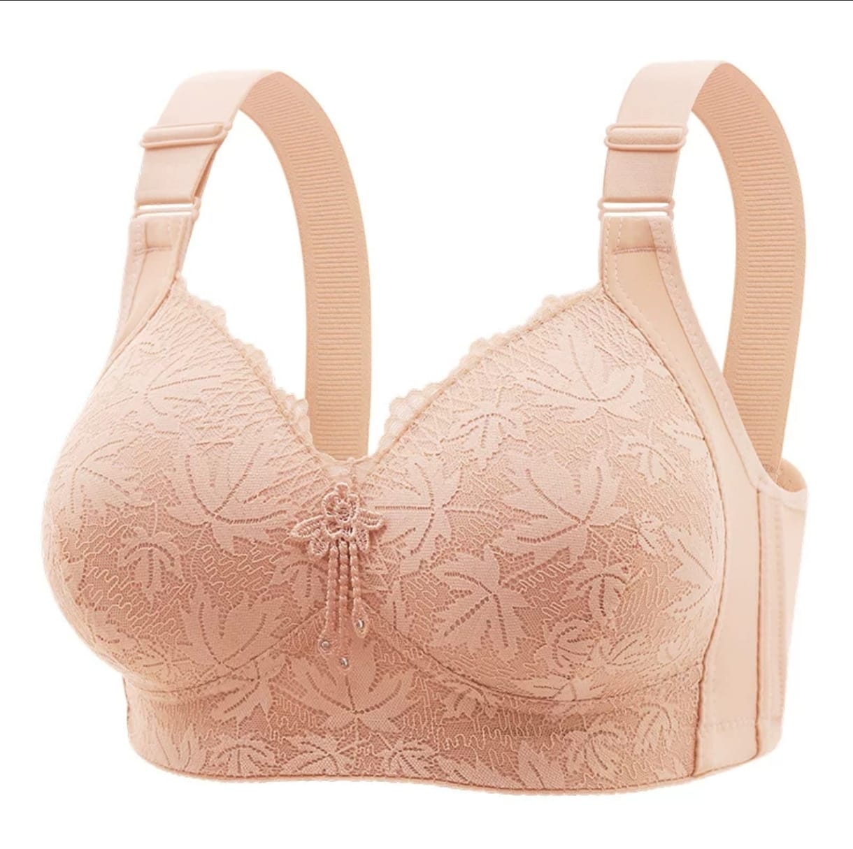 Non-Magnetic Push Up Bra (Light Brown)