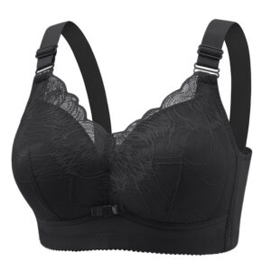 High Quality Non-Magnetic Push Up Bra (Black)