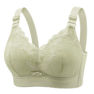 High Quality Non-Magnetic Push Up Bra (Light Green)