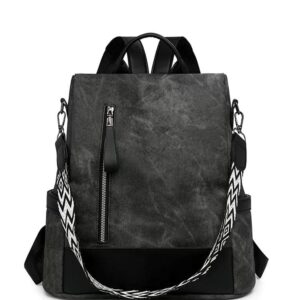 Premium Fashionable Leather Backpack for Ledis (Black)