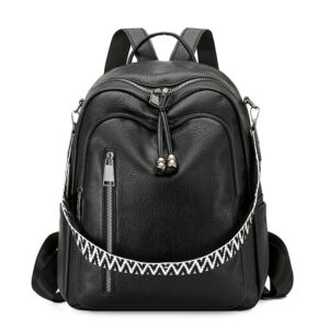 Premium Leather Backpack for Ledis (Black)