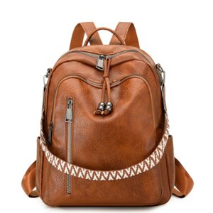Premium Leather Backpack for Ledis (Golden)
